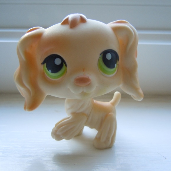 LITTLEST PET SHOP #347 COCKER SPANIEL dog blonde - Picture 1 of 5